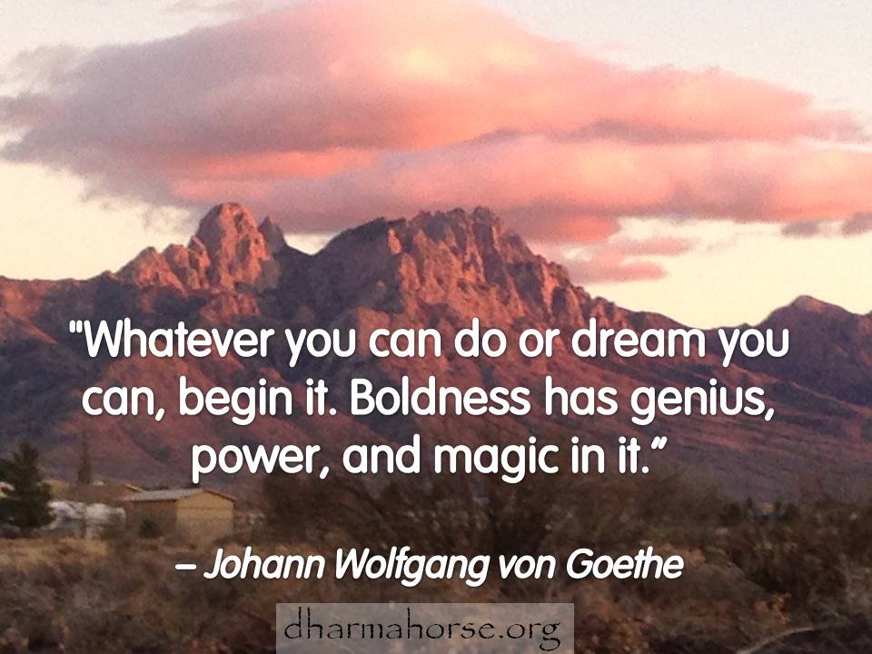 Whatever you can do or dream